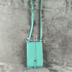 Turquoise Crossbody Wallet Bag Adjustable Strap Card‎ Slots ID Slot Phone Pocket